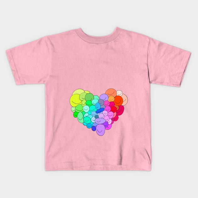 Happy Love Kids T-Shirt by artfromnino